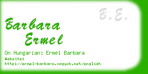 barbara ermel business card